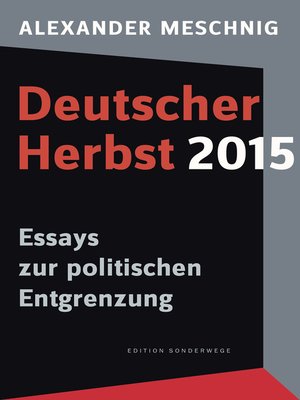 cover image of Deutscher Herbst 2015
